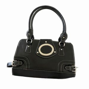 Black leather y2k handbag